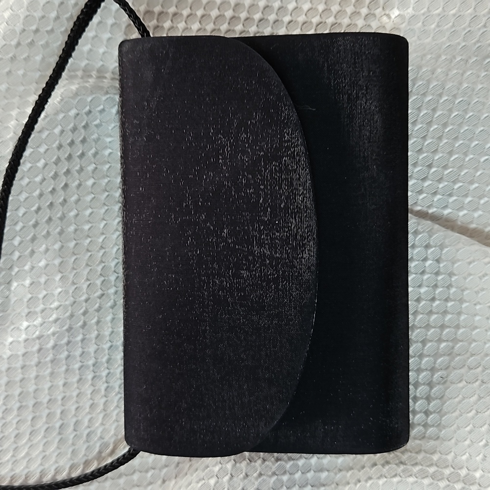 COLORFUL CREATIONS SMALL BLACK SHIMMER CROSSBODY BAG